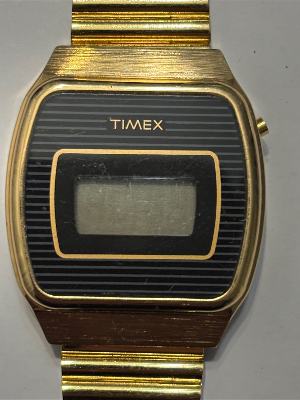 Timex Gold and Black Digital Dress Watch